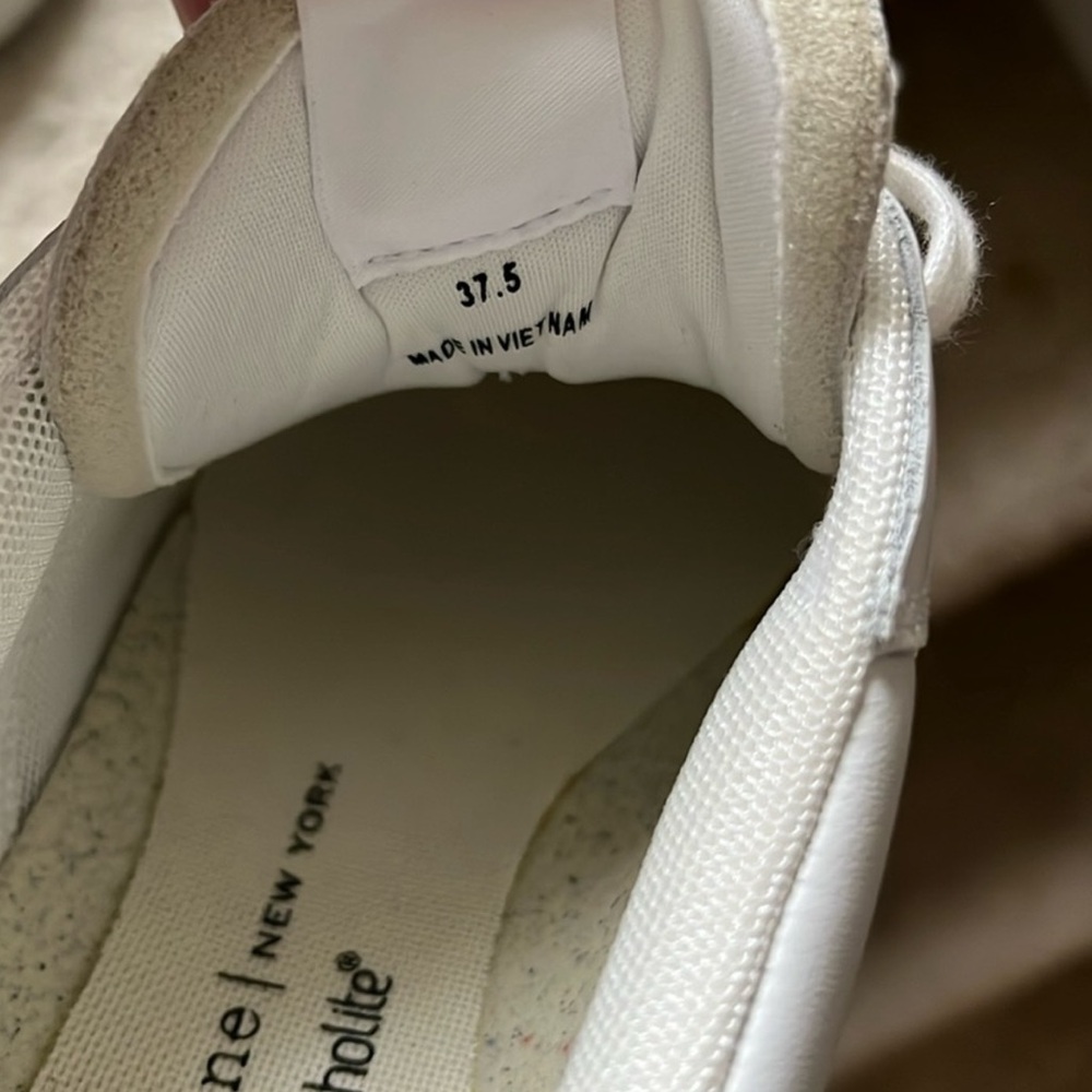 rag & bone Women's Retro Court Leather Sneaker White Platform Lace-Up - Picture 11 of 13